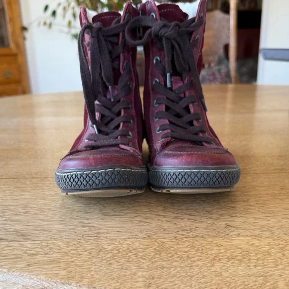 Stylish Jamaray Maroon Suede Lace-Up Boots for Women - Picture 11 of 11